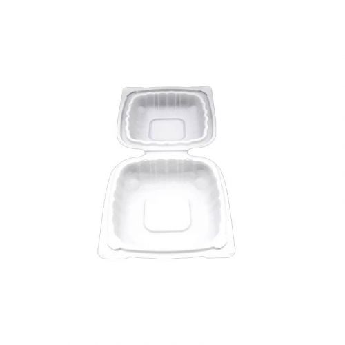 PP Clamshell Food Container | 6x6x2.5″ – 250 Pcs