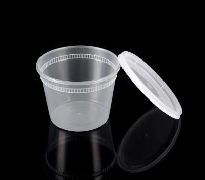 HS-S16 16oz Clear Round Deli Container W/ Lid – 240 Sets