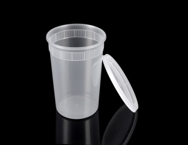 HS-S32 32oz Clear Round Deli Container W/ Lid – 240 Sets