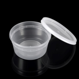 HS-S8 8oz Clear Round Deli Container W/ Lid – 240 Sets